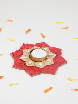 Sitara Handcrafted Bamboo Rangoli Multicolor - Set of 2