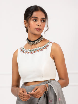 Gulmohar Goonj Handpainted Blouse