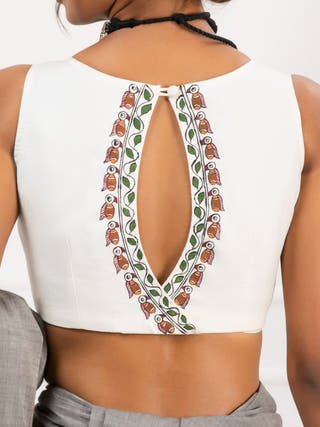 Gulmohar Goonj Handpainted Blouse