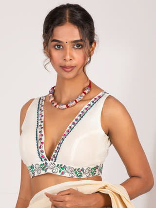 Meadow Berries Handpainted Blouse