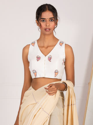 Matsyakriti Handpainted Blouse