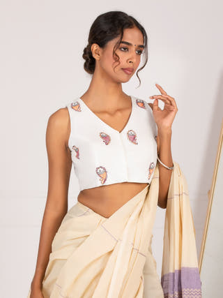 Matsyakriti Handpainted Blouse