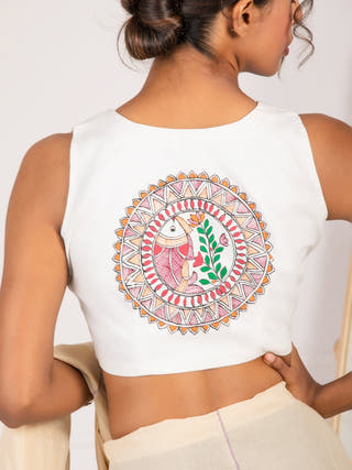 Matsyakriti Handpainted Blouse