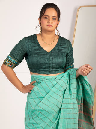 Lekhini Handpainted Silk Blouse