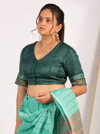 Lekhini Handpainted Silk Blouse