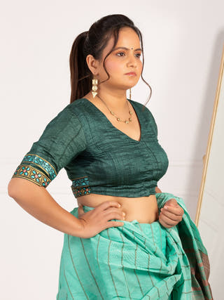 Lekhini Handpainted Silk Blouse