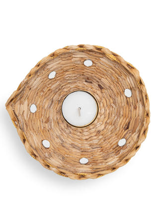 Deepak Handcrafted Banana Tea light Big - Set of 2