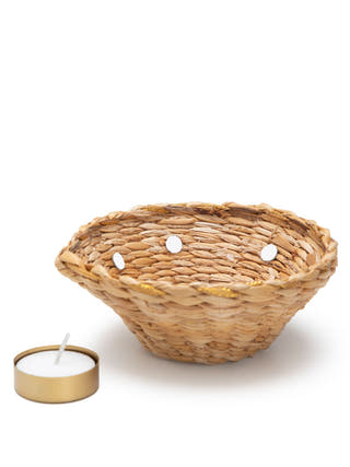 Deepak Handcrafted Banana Tea light Big - Set of 2