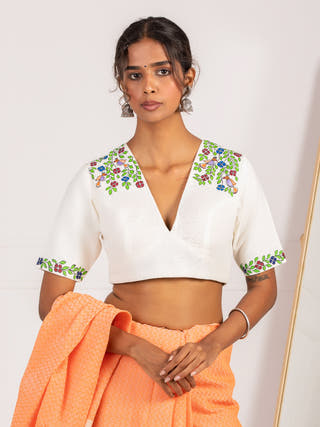 Nestled in Bloom Handpainted Blouse