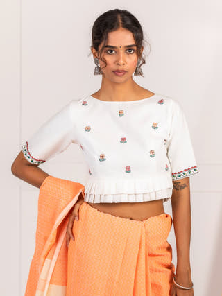 Mayur Udyan Handpainted Madhubani Blouse