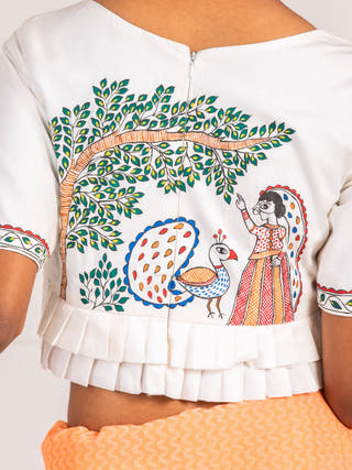 Mayur Udyan Handpainted Madhubani Blouse