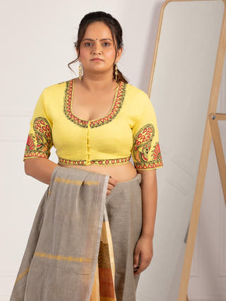 Vanamayuri Handpainted Blouse