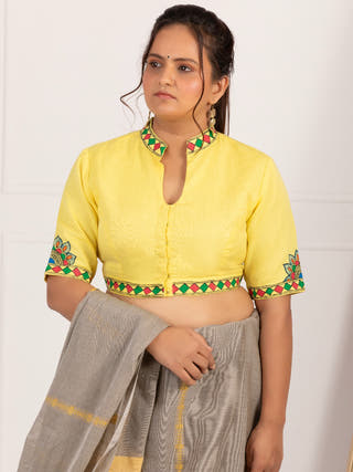 Crowned Calm Handpainted Blouse