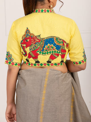 Crowned Calm Handpainted Blouse