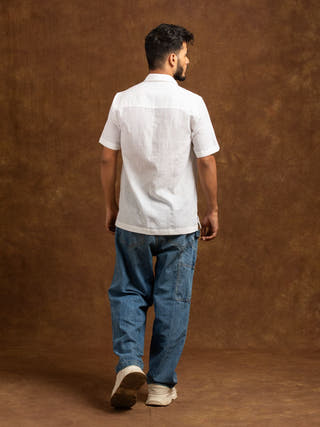 Eagle Owl Hand Embroidered Shirt