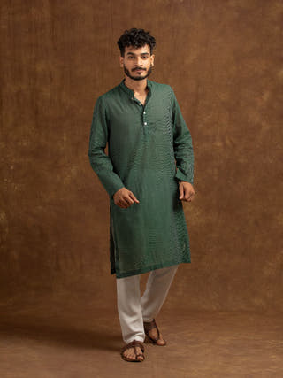 Rabindra Hand Woven Cotton Men's Kurta