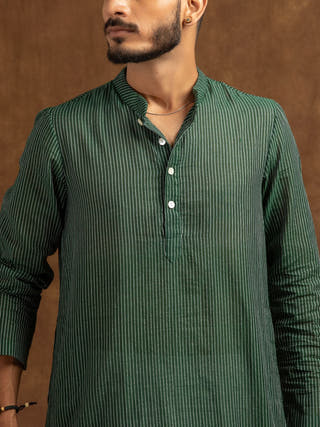 Rabindra Hand Woven Cotton Men's Kurta