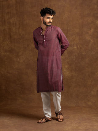 Amol Hand Woven Cotton Men's Kurta