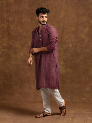 Amol Hand Woven Cotton Men's Kurta