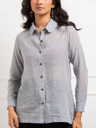 Binodini Hand Woven Cotton Check Shirt
