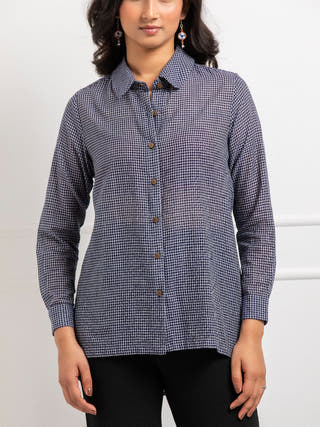 Sachi Hand Woven Cotton Check Shirt