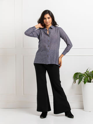 Sachi Hand Woven Cotton Check Shirt