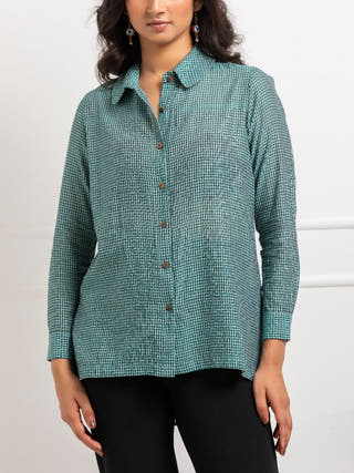 Charu Hand Woven Cotton Check Shirt