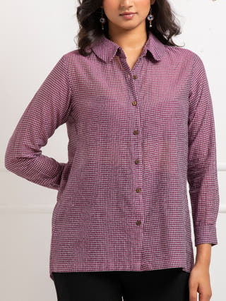 Damini Hand Woven Cotton Check Shirt