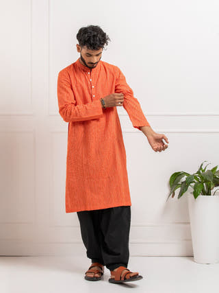 Kamal Hand Spun Hand Woven Cotton Men's Kurta