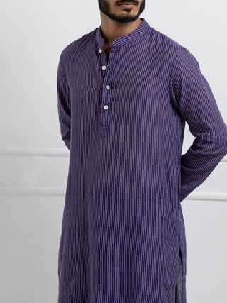 Lalit Hand Woven Cotton Men's Kurta