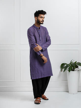 Lalit Hand Woven Cotton Men's Kurta