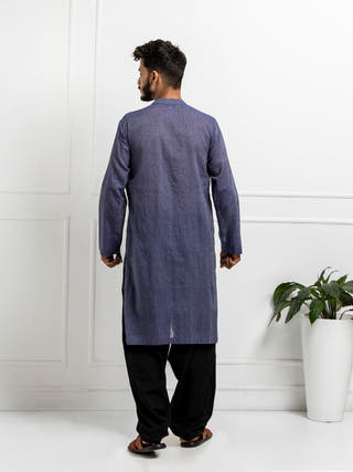 Nilkanta Hand Woven Cotton Men's Kurta