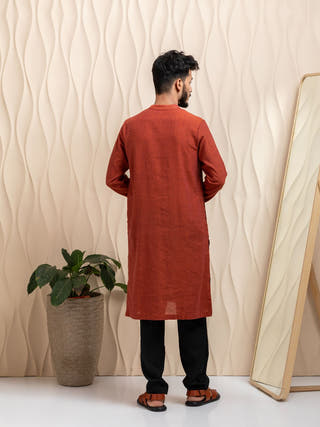 Sarat Hands Spun Hand Woven Cotton Men's Kurta