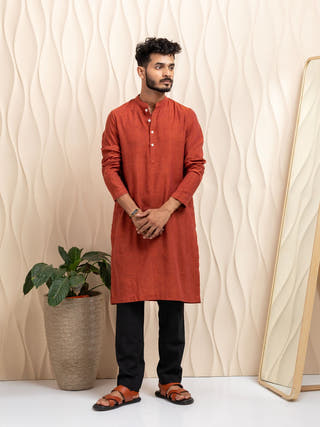 Sarat Hands Spun Hand Woven Cotton Men's Kurta