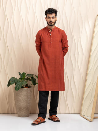 Sarat Hands Spun Hand Woven Cotton Men's Kurta