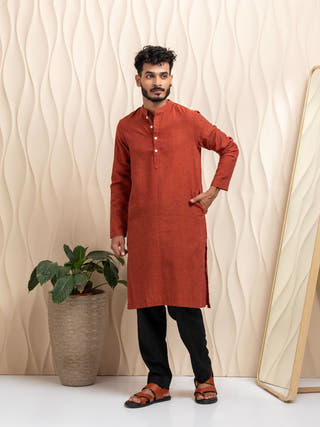 Sarat Hands Spun Hand Woven Cotton Men's Kurta