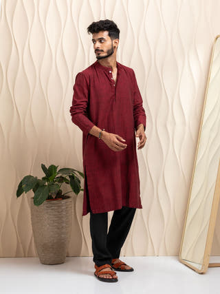 Sandip Hand Woven Cotton Men's Kurta