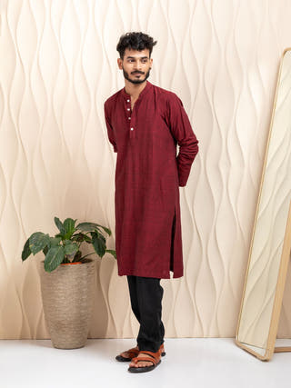 Sandip Hand Woven Cotton Men's Kurta