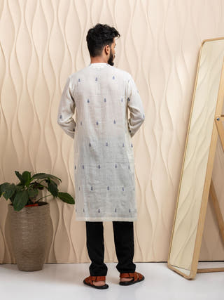 Gora Hand Woven Jamdani Cotton Men's Kurta
