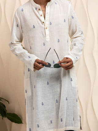 Gora Hand Woven Jamdani Cotton Men's Kurta