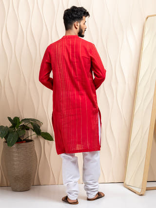 Binoy Hand Woven Cotton Men's Kurta