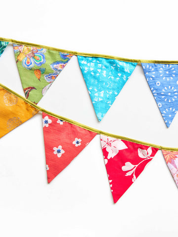 Upcycled Rainbow Banner Bunting