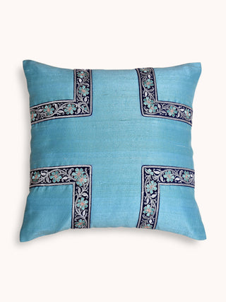 Crossvibe Handwoven Cushions Set Of 2 Pcs Blue Veaves