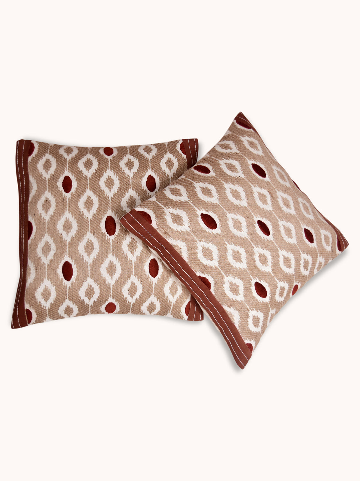 Earthy Cushions Set Of 2 Pcs White