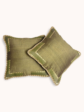 Zareena Handwoven Cushions Green Veaves