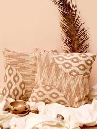 Flaner Cushions Set Of 2 Pcs Beige Veaves