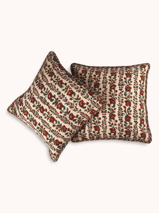 Yua Handwoven Cushions Set Of 2 Pcs Beige Veaves