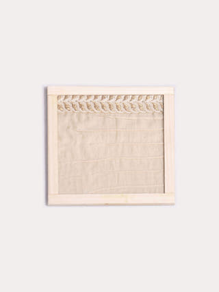 Alabaster Handwoven Coasters Set Of 6 Pcs Beige Veaves