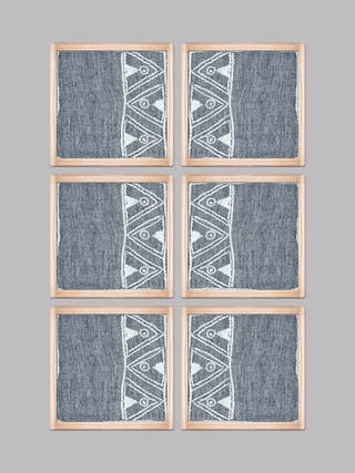 Peumayen Handwoven Coasters Set Of 6 Pcs Grey Veaves