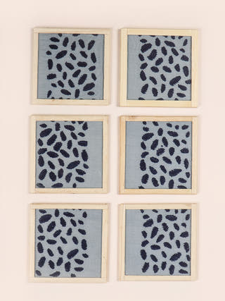 Florence Handwoven Coasters Set Of 6 Pcs Grey Veaves